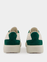 Casablanca White and Green Del Mar Leather Sneakers