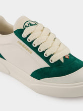 Casablanca White and Green Del Mar Leather Sneakers