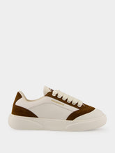 Casablanca White and Brown Del Mar Leather Sneakers
