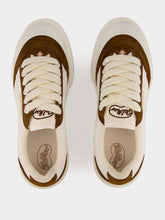 Casablanca White and Brown Del Mar Leather Sneakers