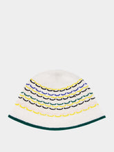 Casablanca Yellow and Green Tuck Stitch Hat