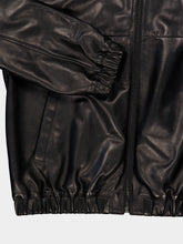 Saint Laurent Black Cassandre Lambskin Leather Jacket