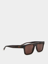 Gucci Brown Tortoiseshell Square-Frame Sunglasses