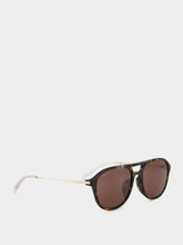 Gucci Brown Tortoiseshell Navigator Sunglasses