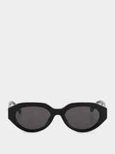 Gucci Black Low Nose Bridge Fit Oval Sunglasses