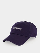Saint Laurent Navy Blue Cotton Gabardine Baseball Cap