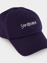 Saint Laurent Navy Blue Cotton Gabardine Baseball Cap
