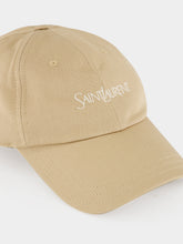 Saint Laurent Beige and Ivory SL Baseball Cap