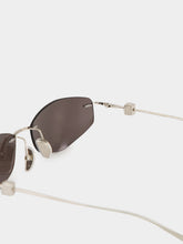 Balenciaga Silver Nano D-Frame Sunglasses
