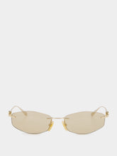 Balenciaga Light Gold Nano D-Frame Sunglasses