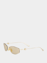 Balenciaga Light Gold Nano D-Frame Sunglasses