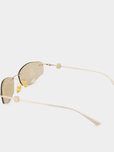 Balenciaga Light Gold Nano D-Frame Sunglasses