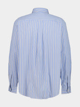 Saint Laurent Blue Chalk Black Cassandre Striped Shirt
