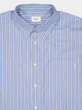 Saint Laurent Blue Chalk Black Cassandre Striped Shirt