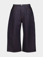 Balenciaga Raw Indigo Curved Jeans
