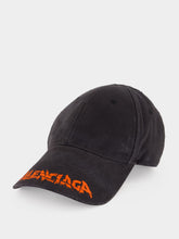 Balenciaga Black Logo Cotton Cap