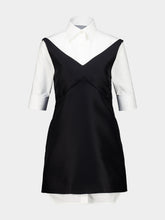 Balenciaga Black Hybrid Shirt Mini Dress