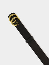 Gucci Black and Beige Reversible GG Marmont Belt