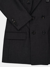 Saint Laurent Anthracite Double-Breasted Wool Blazer