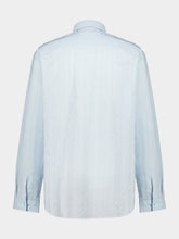 Gucci Light Blue Striped Technical Cotton Shirt