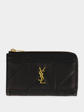 Saint Laurent Black Jamie Zip Card Case