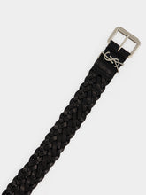 Saint Laurent Black YSL Misfits Braided Leather Belt