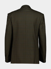 Gucci Green and Black Prince of Wales Wool Blazer