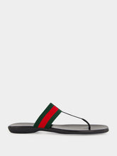 Gucci Black Web Thong Sandals