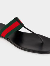 Gucci Black Web Thong Sandals