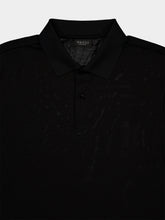 Gucci Black Silk Jersey Web Polo Shirt