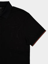 Gucci Black Silk Jersey Web Polo Shirt