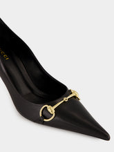 Gucci Black Donna Leather Horsebit Pumps