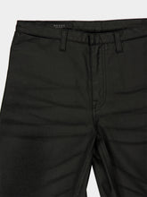 Gucci Black Coated Denim Trousers with Web Stripe