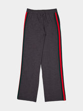 Gucci Dark Grey Fine Wool Leisure Trousers with Web