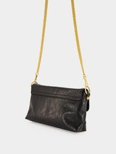 Balenciaga Black Le City Lambskin Clutch with Chain
