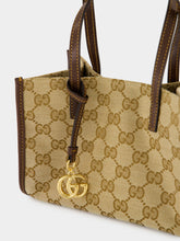Gucci Sand and Dark Brown GG Canvas Small Tote Bag