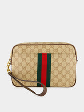 Gucci Sand and Brown GG Canvas Web Crossbody Bag