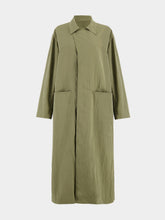 Gucci Taupe Washed Matte Nylon Trench Coat