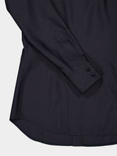 Gucci Ink Blue Silk Long-Sleeve Tailored Shirt