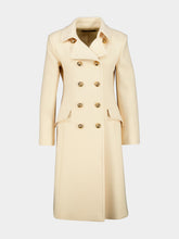 Gucci Ivory Textured Wool Double-Breasted Coat