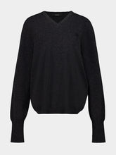 Gucci Dark Grey Cashmere V-Neck Pullover