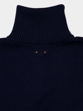 Balenciaga Navy Half-Zip Wool Jumper