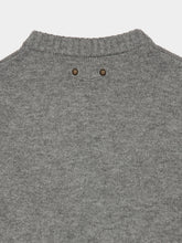 Balenciaga Grey Wool Crewneck Jumper with Knotted Waist