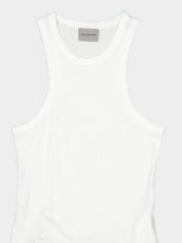 Balenciaga White Knotted Cotton Tank Top