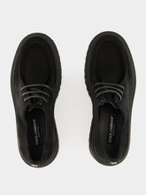 Dolce & Gabbana Black Split Calfskin Derby Shoes