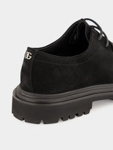 Dolce & Gabbana Black Split Calfskin Derby Shoes