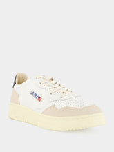 Autry White and Black Medalist Leather Sneakers