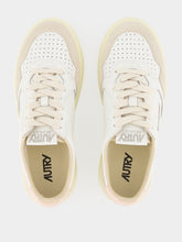 Autry White and Powder Pink Medalist Sneakers