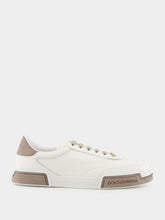 Dolce & Gabbana White and Brown Calfskin Portofino Yacht Sneakers