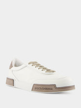 Dolce & Gabbana White and Brown Calfskin Portofino Yacht Sneakers